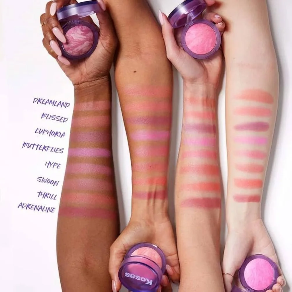 Kosas Brightening Blush & Illuminator In Butterflies (Cool Baby Pink)